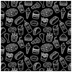 Little ellement Fastfood background black