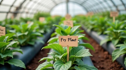Growing fry plants in a greenhouse a sustainable agriculture event highlighting cultivation techniques