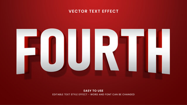 fourth editable text effect