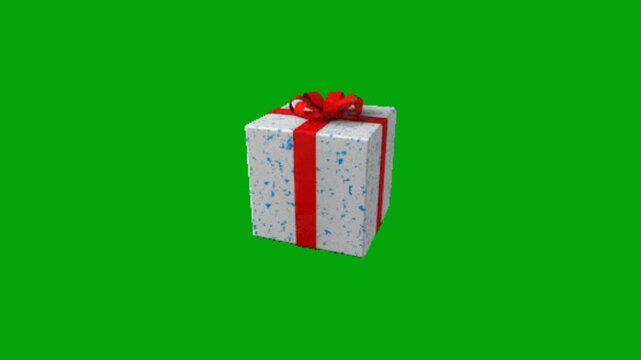 gift box on chroma key
