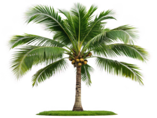 Coconut tree png tropical palm tree png fruit-bearing tree png beach tree png exotic plant tree png transparent background image