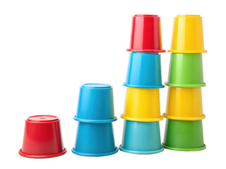 Colorful baby stacking cups png infant toy set png learning cups toy png baby play cups png stacking game toy png transparent background image
