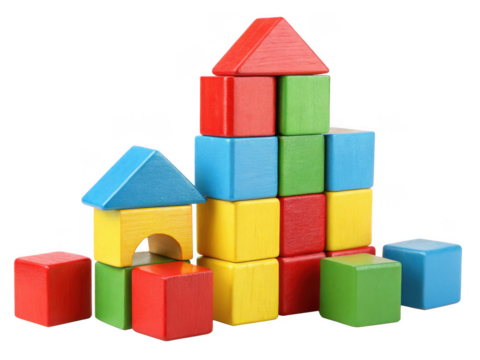 Colorful baby toy block set png educational infant blocks png stacking baby blocks png soft building blocks png toddler playset png transparent background image