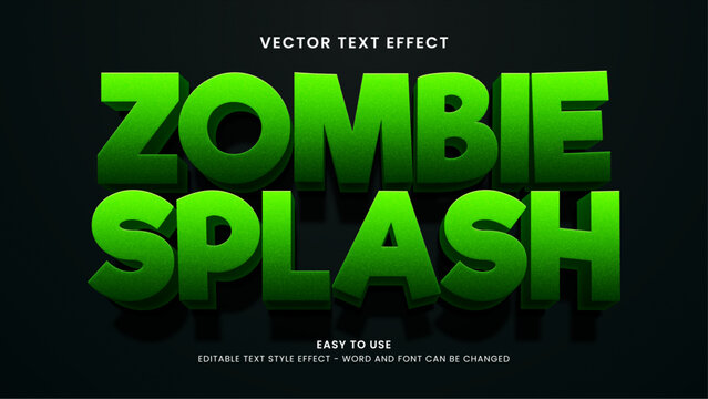 zombie spalsh editable text effect