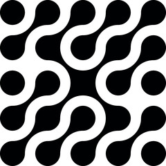 Black pattern of metabol dots on transparent background. Abstract geometric figures of connected molecules. Modern vector design.	