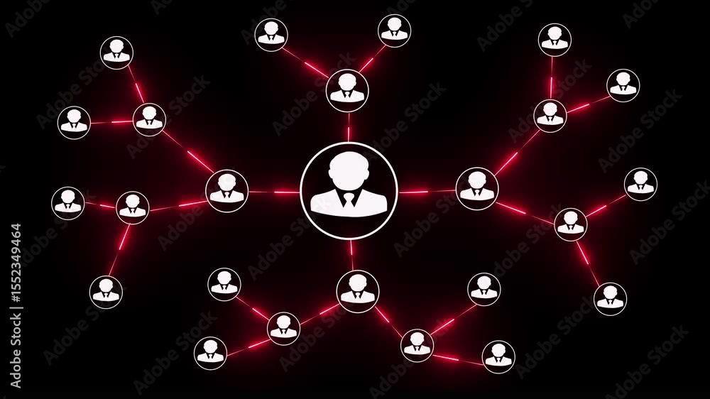 Poster animation of network of connections with icons and data processing over . futuristic cloud with pixe