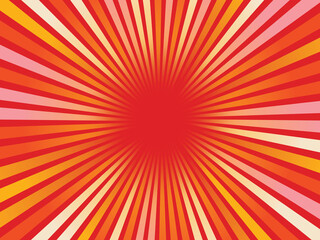 Dynamic Sunburst Radiating Design Abstract Orange and Red Hues Background