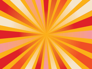 Vibrant Sunburst Design Abstract Radiating Rays in Warm Hues, Perfect for Backgrounds and Graphic Design Projects