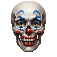 Creepy Clown Skull with Painted Makeup