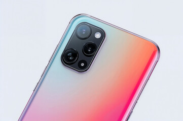 Sleek modern smartphone with vibrant gradient back