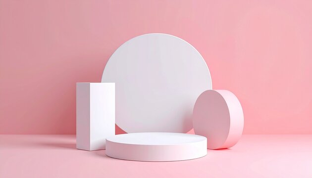 A structure in which multiple 3D chart elements are arranged in a circle and rotated
