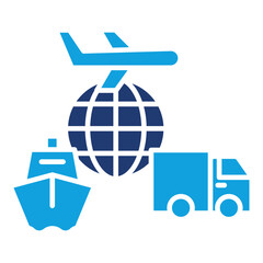 Logistics icon glyph blue
