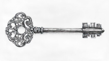 Ornate key illustration