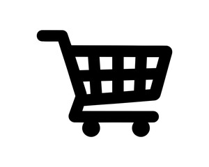 Collection of Shopping Cart Icons Depicted in Black Isolated on White Background