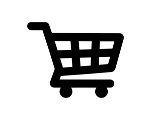 Collection of Shopping Cart Icons Depicted in Black Isolated on White Background