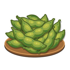 皿に盛られた枝豆