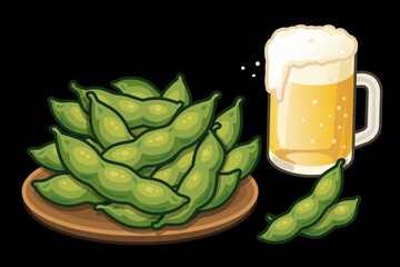 ビールと枝豆のセット
