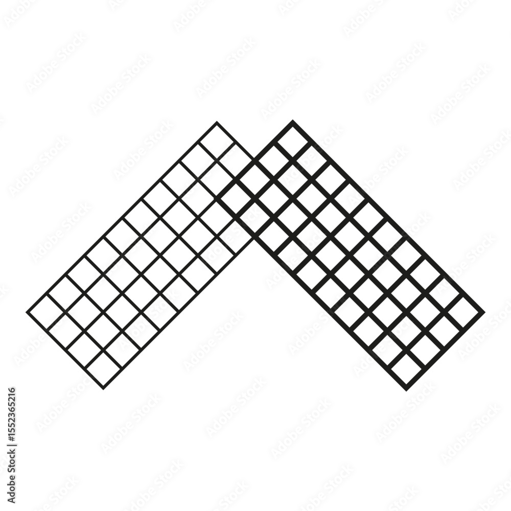 Poster geometric arrow shape. upward direction symbol. growth movement vector. progress indicator graphic.