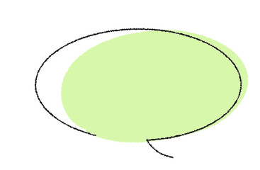 シンプルな吹き出し イラスト素材　緑