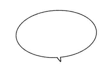 手書きの吹き出しのベクターイラスト 単品