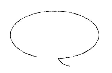 手書きの吹き出しのベクターイラスト 単品