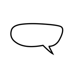 Outline Comic Speech Bubbles set. Black and white pop art Cartoon Text Balloons. Dialog communication Design element isolated on white. Blank talking frame