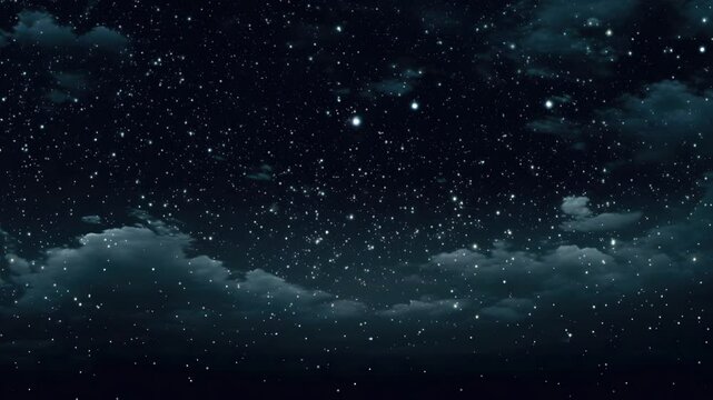 Starry night, glowing shinning stars.Mesmerizing starry night sky timelapse.Shooting Stars Night Sky Motion Background,Starry night, glowing shinning stars.dark blue background loop,Alpha transparent.