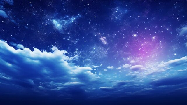 Starry night, glowing shinning stars.Mesmerizing starry night sky timelapse.Shooting Stars Night Sky Motion Background,Starry night, glowing shinning stars.dark blue background loop,Alpha transparent.