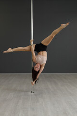 Artistic pose showcasing balance and flexibility.