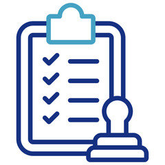 Icon for verification services or licensing agencies that focus on task management, quality management system project management, or audit applications.