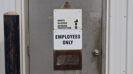 Employees only sign