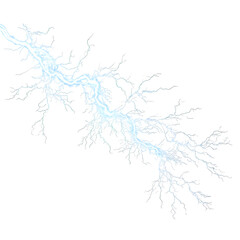 Striking visual of a lightning bolt with a transparent background, perfect for adding an electrifying effect to creative projects.