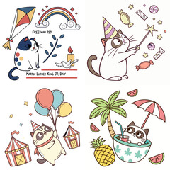 High-Quality Grumpy Cats Illustrations in Various Styles – SVG Bundle