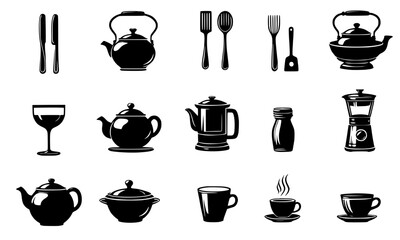 set of kitchen utensils