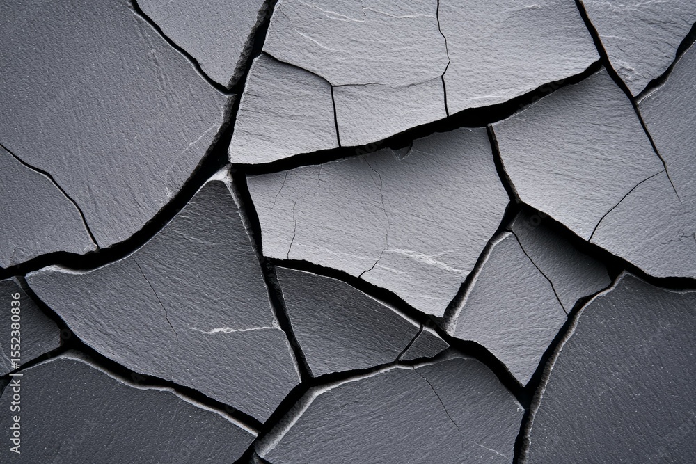 Poster the image is a close up of a broken rock with jagged edges
