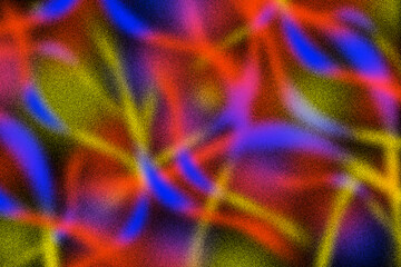 Abstract background with vibrantly colored worm shapes