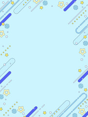 レトロポップでかわいい、星柄のフレーム