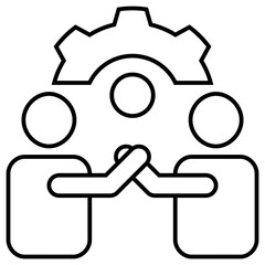Partnership outline icon