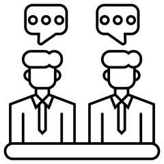 Formal Meeting outline icon