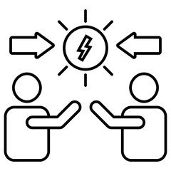 Obraz premium Conflict Of Interest outline icon