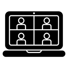 Virtual Meeting Solid icon
