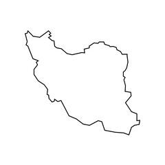 iran country map for travel and design presentation. Simple outline drawing iran map for history, infographic, education