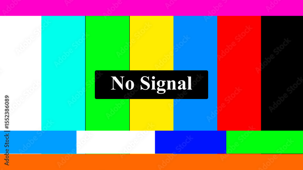 Poster colorful television test pattern with 
