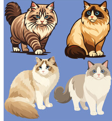 Ragdoll mascot vector.eps