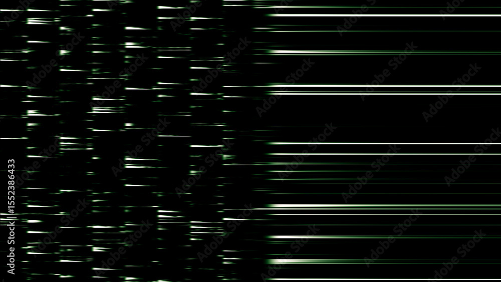 Poster abstract green light streaks on black background creating dynamic visuals of horizontal and vertical