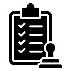 Icon for verification services or licensing agencies that focus on task management, quality management system project management, or audit applications.