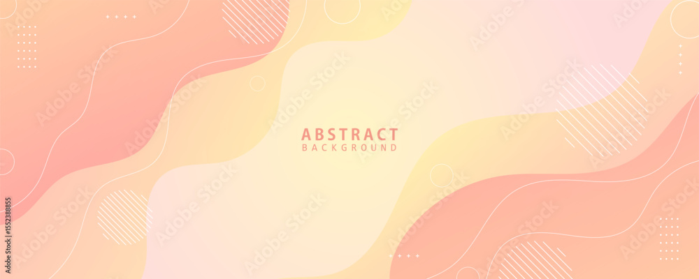 Aufkleber minimal abstract background in soft peach tones with curved shapes and light texture. ideal for clea