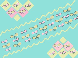 Diamond and Ribbon Pattern For Stationery design,book cover,wrapping paper,packaging or other