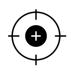 Obraz premium sniper rifle target icon vector