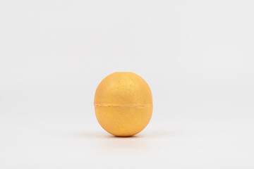 Colorful Bath Bomb on White Background – Minimal Spa Concept